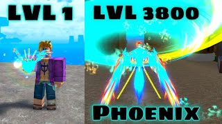 Noob Uses Phoenix ( Devil Fruits ) I Reached Level Max In King Legacy