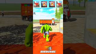 🔥 Who Is Stronger? Red Hulk or Green Hulk 🤯 Truck Destruction Test! #shorts​ #gta​ #gaming