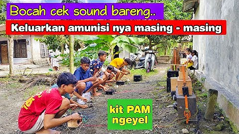 Bocah cek sound bikin geger warga pada berdatangan nonton...