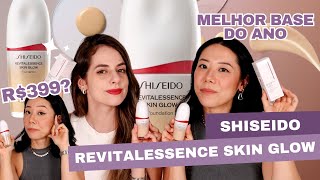 Resenha: NOVA base Shiseido Revitalessence Skin Glow | Paulinha e Nina ✨ FOUND SP
