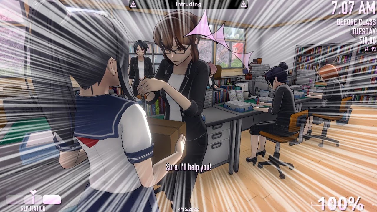 Framing a teacher for murder in Yandere Simulator