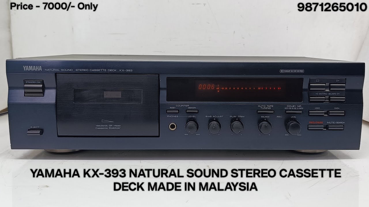 YAMAHA KX-393 NATURAL SOUND STEREO CASSETTE DECK Price - 7000/- Only Contact No - 9871265010