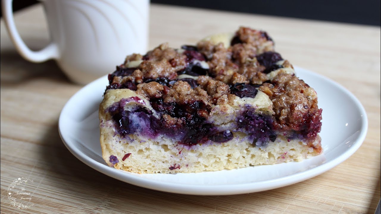 Blueberry Crunch Cake Recipe | Tea Time Cakes | The Sweetest Journey