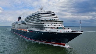 Cunards Queen Anne maiden visit to Southampton for the first time  30.04.2024 4K 30FPS UHD