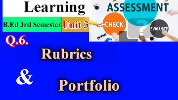 Assessment of Performance- Rubrics & Portfolio @santanukar3363