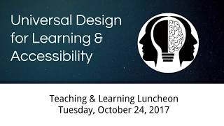Introduction to Universal Design for Learning & Accessibility