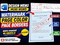 Microsoft Word Design Menu Explained | Watermark, Page Color & Page Borders (Easy Tutorial)