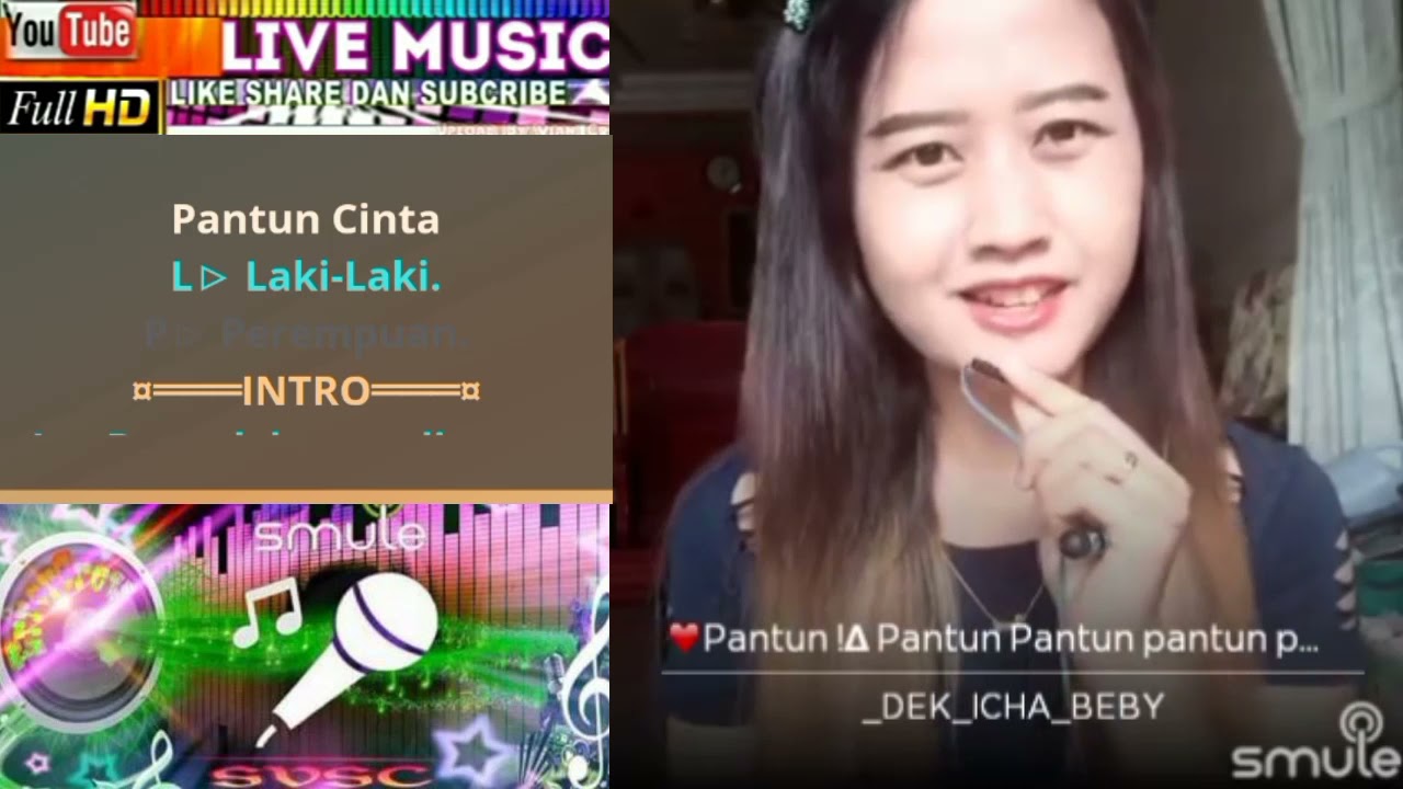 Pantun cinta karaoke duet smule tanpa vokal cowok