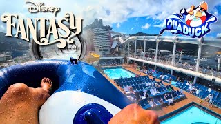 Aquaduck DAY vs NIGHT on Disney Fantasy! | FULL Ride 4K POV