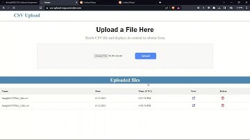CSV Upload | Coding Ninjas