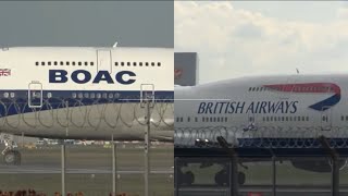 BOAC BA RETRO LIVERY / BA BOAC 747 400 G-BYGC - BEFORE AND AFTER!