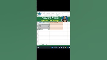 Excel Ki Ye Trick Kamal Hai 😮 How to protect only certain Cells #shorts