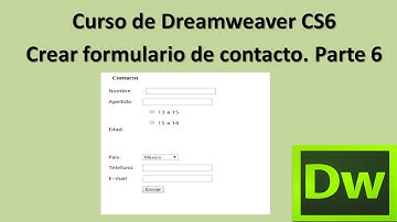 Curso de Dreamweaver CS6. Crear formulario de contacto. Parte 6