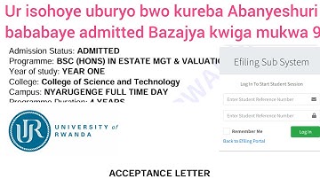 DORE UBURYO BWO KUREBA KO WABAYE ADMITTED MURI KAMINUZA Y