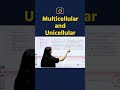 Unicellular vs Multicellular Difference Explained in 50 Seconds #biology #drishti