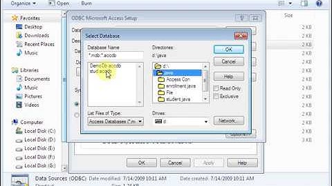 Java create DSN | Create DSN Step By Step For MS ACCESS 2007|Java msacess database