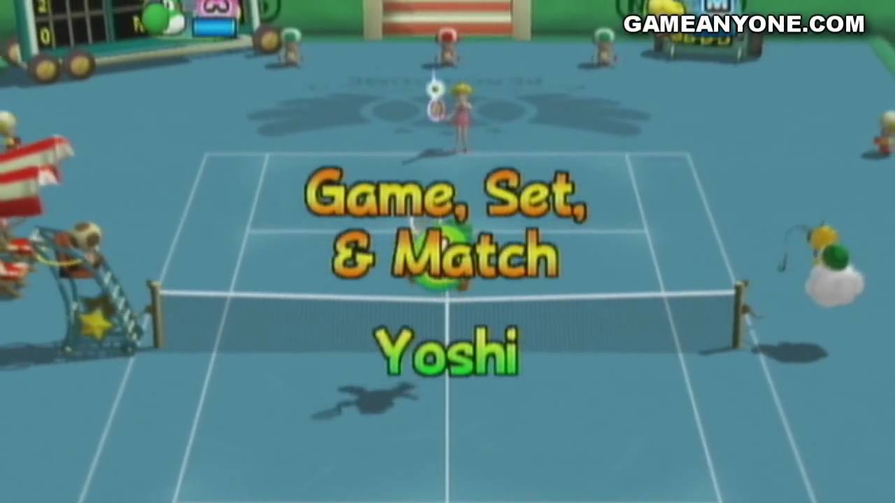 New Play Control! Mario Power Tennis walkthrough - Mushroom Cup