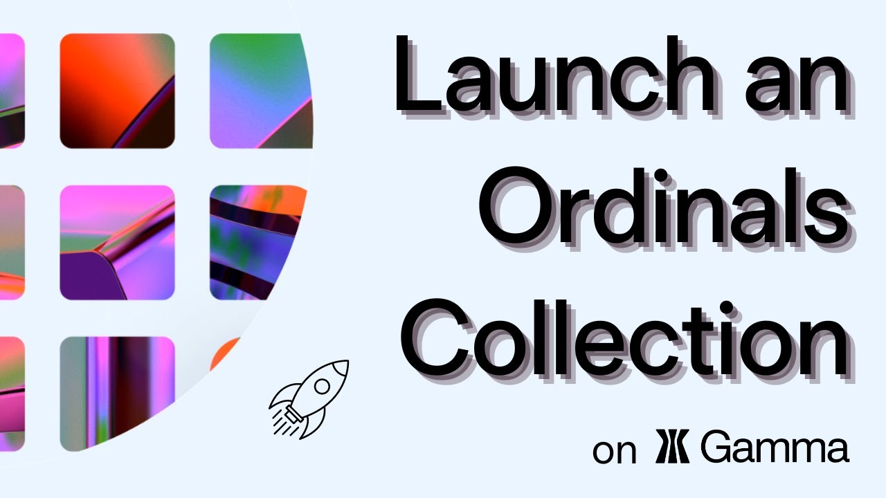 How to deploy a Bitcoin Ordinals collection mint on Gamma - YouTube