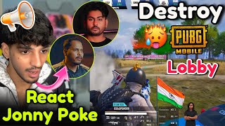 🇮🇳Zgod Announcement 📣 React on Kronten Poke Jonny🚨 GODL Destroy PUBG Lobby 💀🥶 Everyone Shocked 🤯