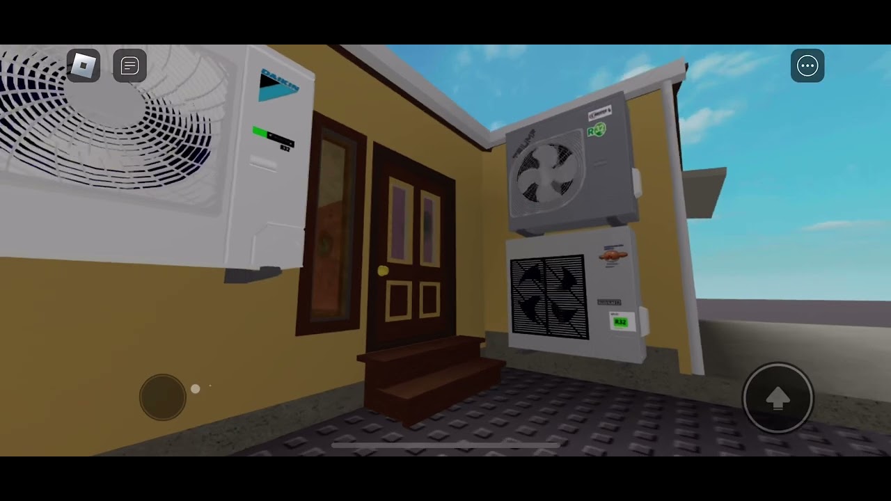 A house with bigger air conditioners in Roblox ￼