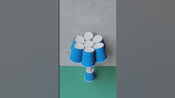 paper cup craft.. 😀❤️👍 paper cup lamp making idea..