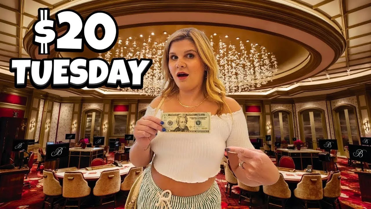 Мы поставили 20 долларов на 10 игровых автоматов в Bellagio Las Vegas, и это просто невероятно!!