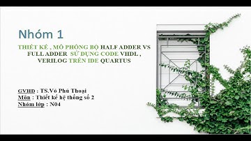 Thiết kế bộ Half Adder , Full Adder bằng ngôn ngữ VHDL và Verilog bằng Quartus và ModelSim