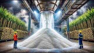 Inside a Massive Sugar Factory: From Raw Sugarcane to Refined White Sugar | Full Process