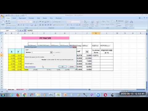 Excel -funkcije 5- ABS, SQRT