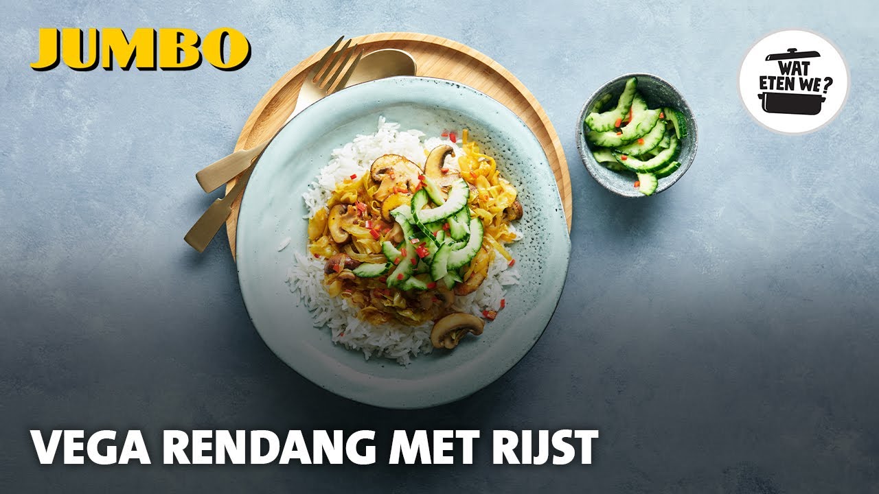 Wat eten we? Vega rendang met rijst en zuur - YouTube