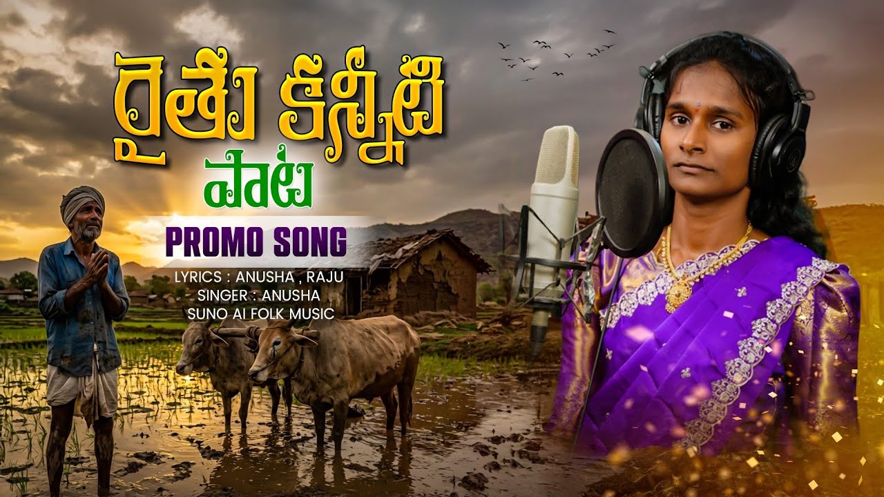 RYTHU KANNITI PATA PROMO 2026 || ANUSHA SINGER || SUNO AI FOLK MUSIC ...