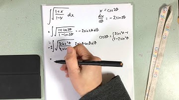 Integrating √[(1+x)/(1-x)] by Trigonometric Substitution