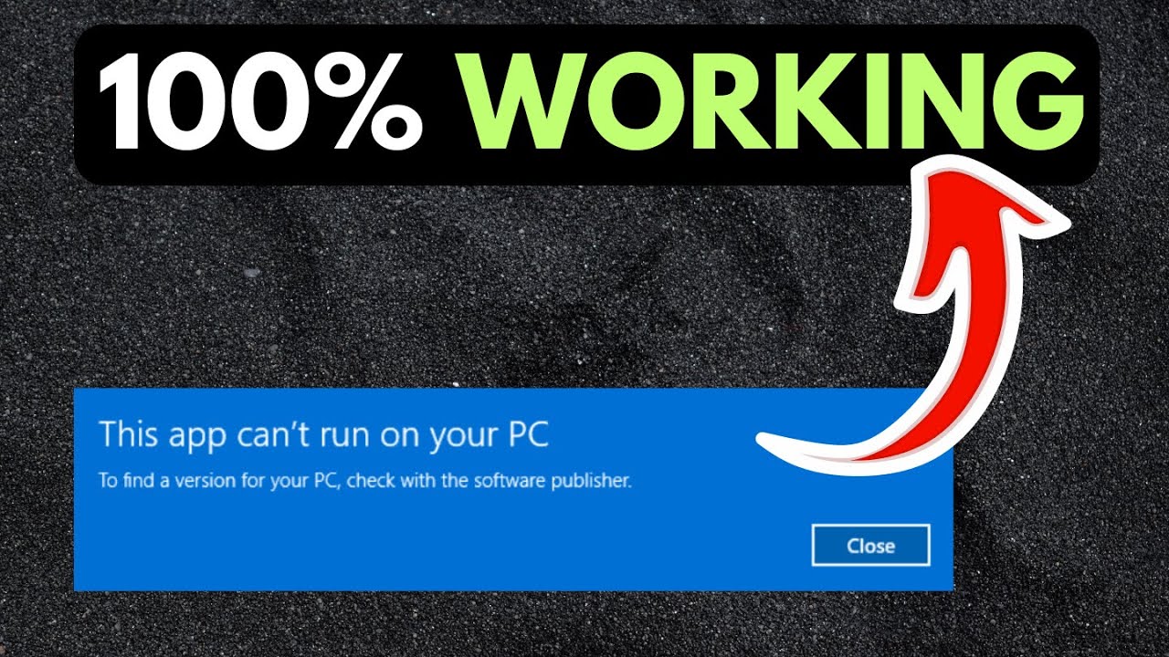 How to Fix This App Can’t Run on Your PC Error in Windows 11 - YouTube