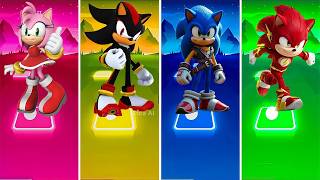Sonic The Hedgehog 🔴 Knuckles 🔴 Shadow 🔴 Amy Rose || Tiles Hop EDM Rush! | Coffin Dance | Hopverse