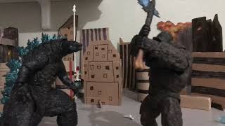 Godzilla Vs. Kong- Hong Kong Battle (Stop Motion)
