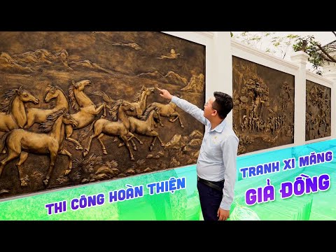 Video Kisato Thi Công Hoàn Thiện Mẫu Tranh Xi Măng Sơn Giả... - youtube