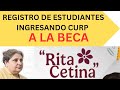 COMO REGISTRACE EN  Beca Rita Cetina paso a paso registrar  Estudiantes folio