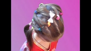 видео Красивые детские прически на длинные волосы своими руками