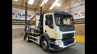 SOLD: VOLVO FL250 18 TONNE 4X2 SKIP LOADER - 2017 - LK17 JYF