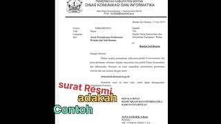 Contoh Surat Resmi adalah