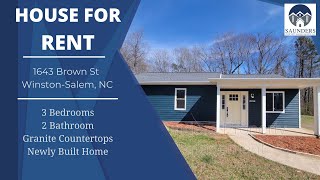 "Winston Salem Homes for Rent" 1643 Brown St
