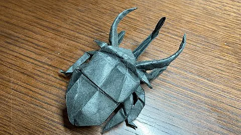 一枚の折り紙で作る コーカサスオオカブト Full Ver 解説付き Origami Caucasus Beetle Full Ver Mp3