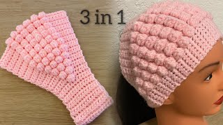 How to crochet 3 in 1 ear warmer | neck warmer | headband| diy