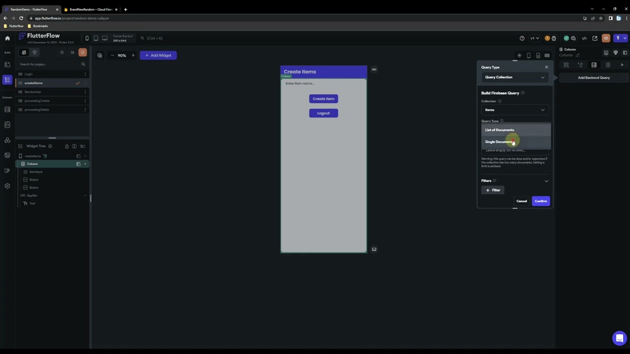 How to display random items from a collection in FlutterFlow