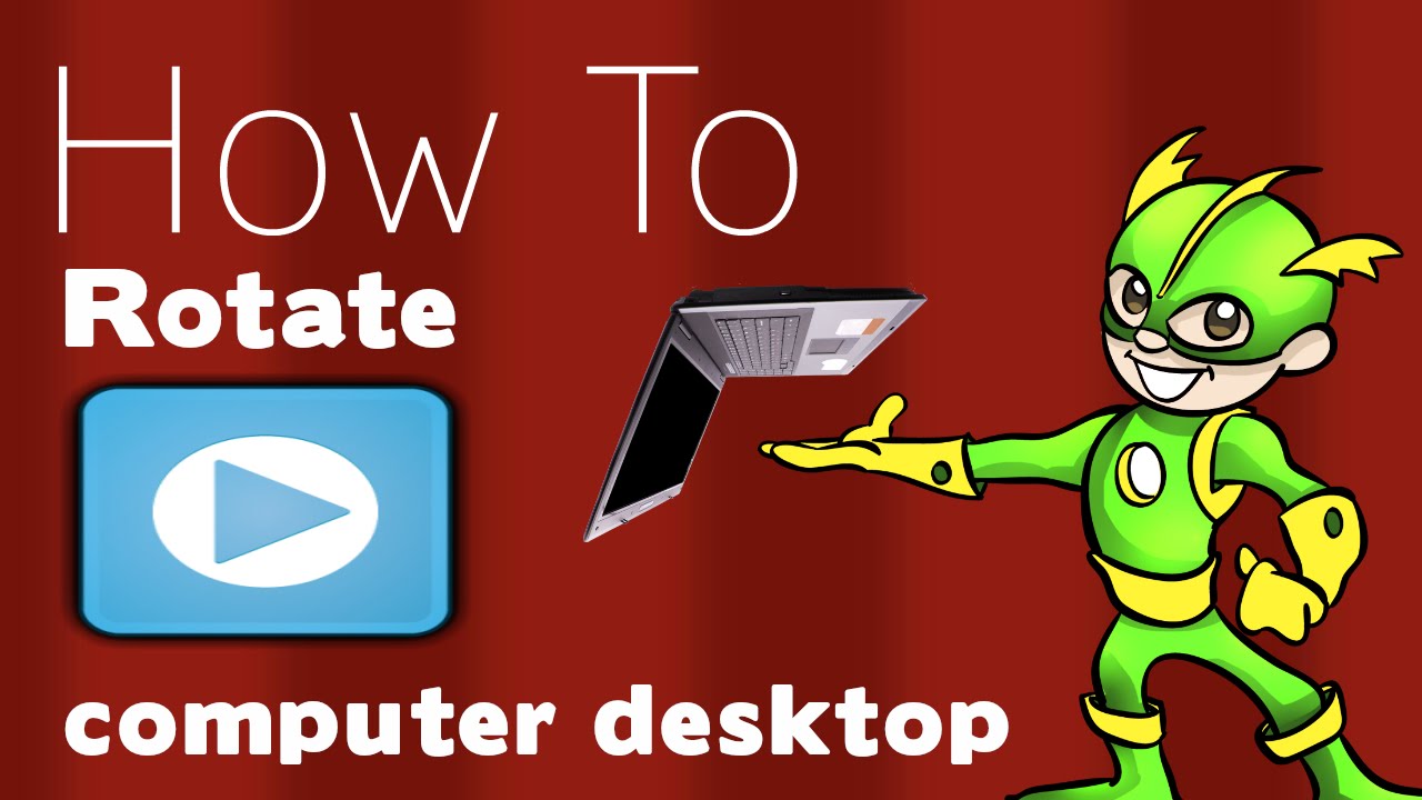 how to Rotate desktop window 90 degree (tips and tricks) - YouTube