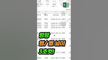 엑셀 표 정리, 단축키 5번이면 끝! 🙌