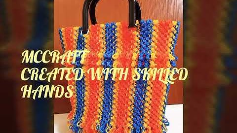 Bubble patterned handbag/Macrame diy bag