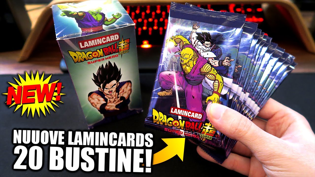 APRO 20 BUSTINE delle LAMINCARD del FILM Dragon Ball SUPER HERO 😍 Lamincards DBS Super Hero 2022