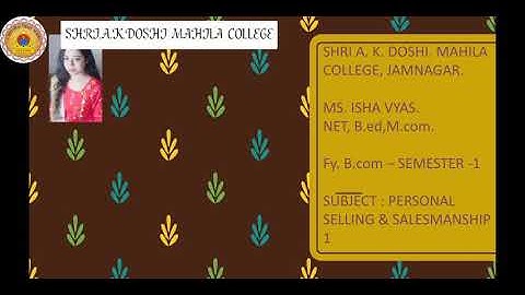 Fy b.com ssp lecture 7 by pro . Ms Isha vyas