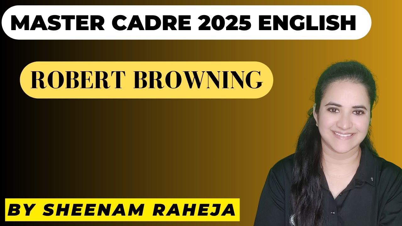 Robert Browning-  MASTER CADRE MCQS REVISION #uppgt #uppgtenglish  #mastercadre